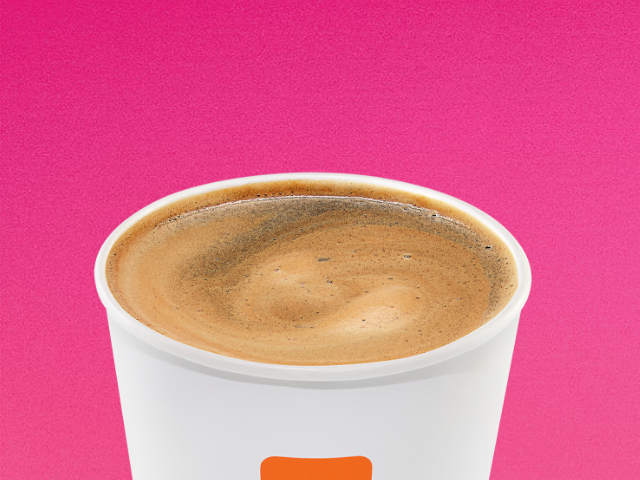 A cup of hot Americano coffee